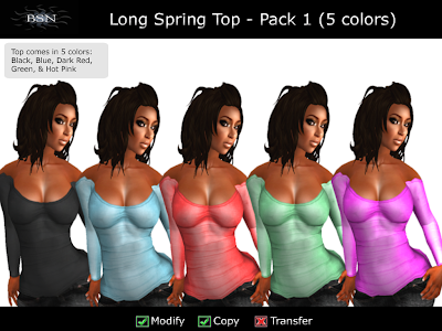 BSN Long Spring Top - Pack 1 (5 colors)