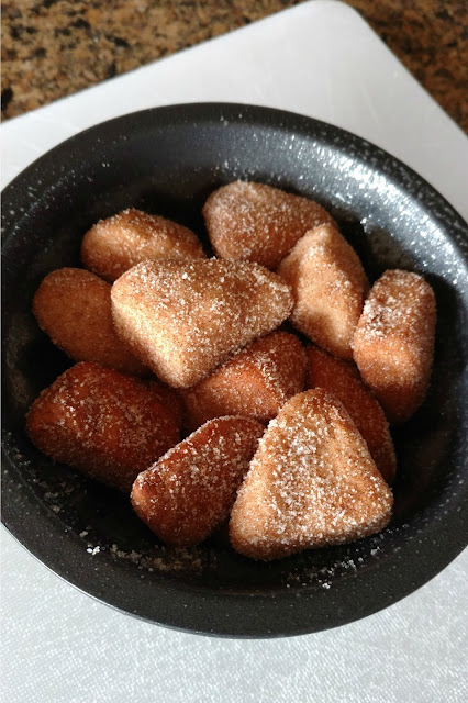 These yummy cinnamon roll bites for two is the perfect solution to those late night cravings for a cinnamon roll or when you don't have time (or patience) to make a whole batch!