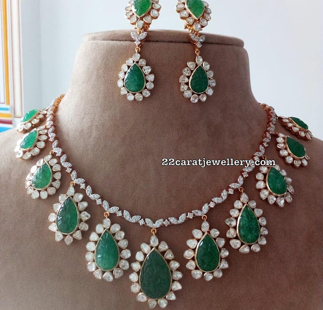 Curved Emeralds Diamonds Unique Sets