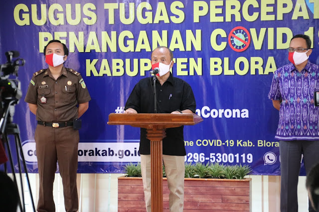 Pertemuan pers dinkes kabupaten blora covid-19