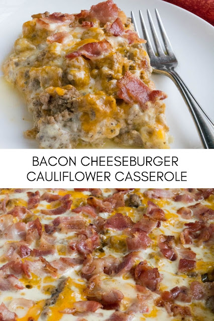 Bacon Cheeseburger Cauliflower Casserole