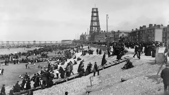 Blackpool Tower 'fire' was fluttering orange netting