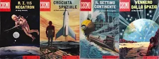 Le copertine di alcuni volumi della collana I Romanzi del Cosmo numeri 101-150