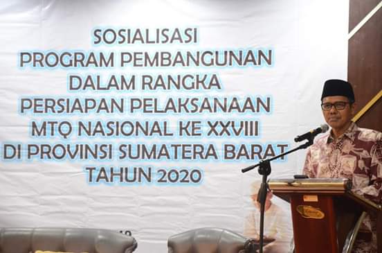 Gubernur Sumbar irwan Prayitno Minta Dukungan Perantau Suksekan MTQ Ke XXXVIII Tingkat Nasional Tahun 2020