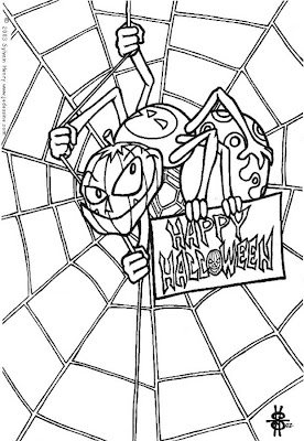 Halloween Spider Coloring Pages