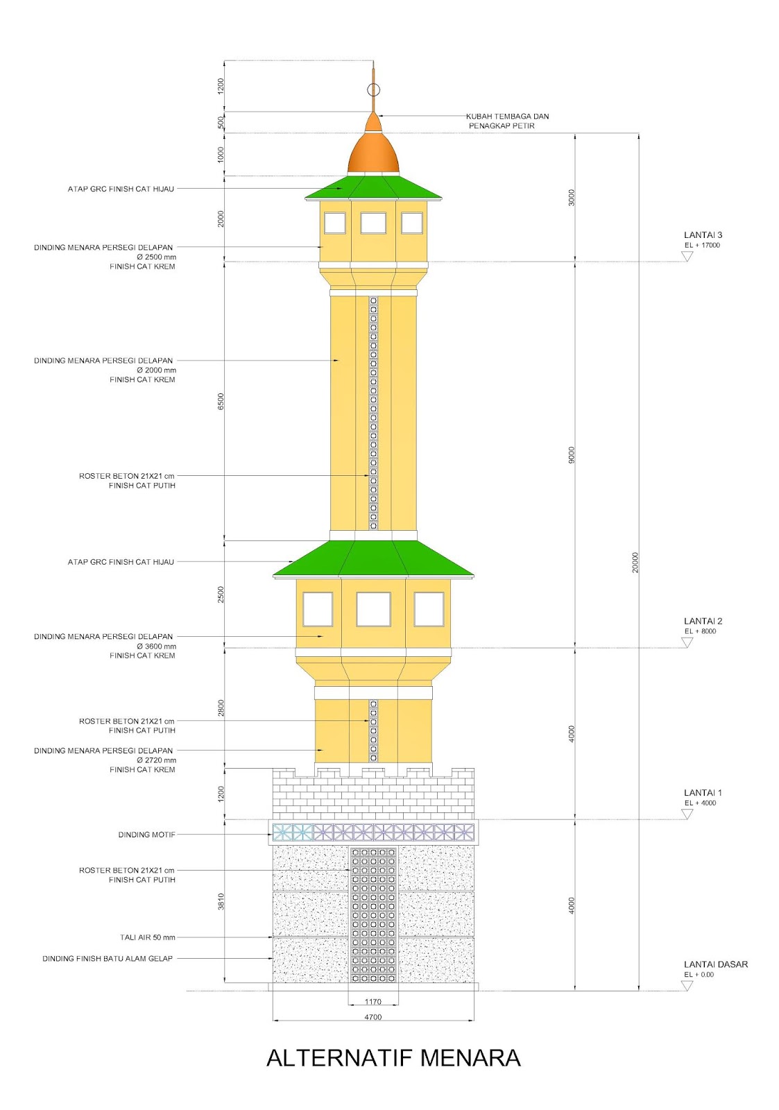 35 Gambar  Menara Masjid Mushola  Terbaru Model Desain Rumah Minimalis 