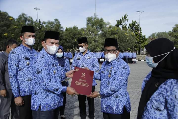 Pemkot Sungai Penuh Peringati HUT Korpri Ke-50,  Wako Ahmadi : Tingkatkan netralistas dan profesionalisme 