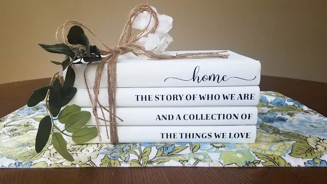 silhouette project ideas, silhouette studio, silhouette studio v4, farmhouse stack of books, adhesive vinyl