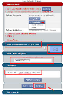 Cara Agar Status Facebook Di Komentari Banyak Orang ( Auto Comment  )