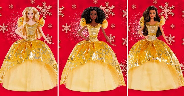 Golden Dress for Barbie Holiday 2020 Dolls