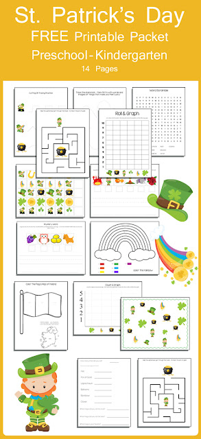 60+ St. Patrick's Day Activities and Coloring Pages--lots of kid crafts and coloring pages to keep little hands happy.