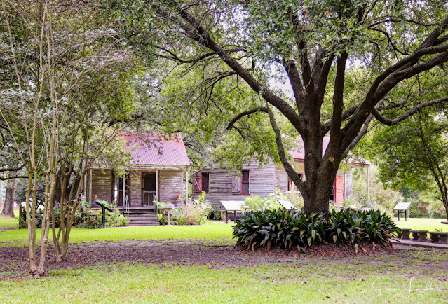 Slave Cabin and School House at San Francisco Plantation.