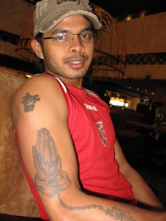 Indian Fast Bowler Sreesanth Tattoos