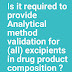 3.2.P.4.3 Validation of Analytical Procedures (Excipient)