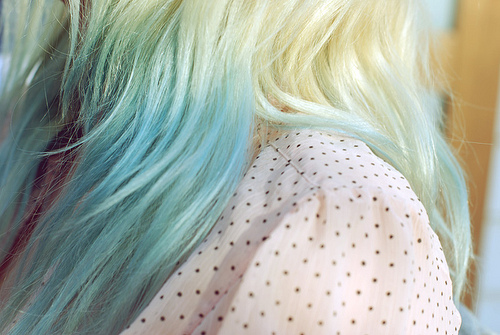 dipped dyed hair. Dip-dyed Hair, image source: