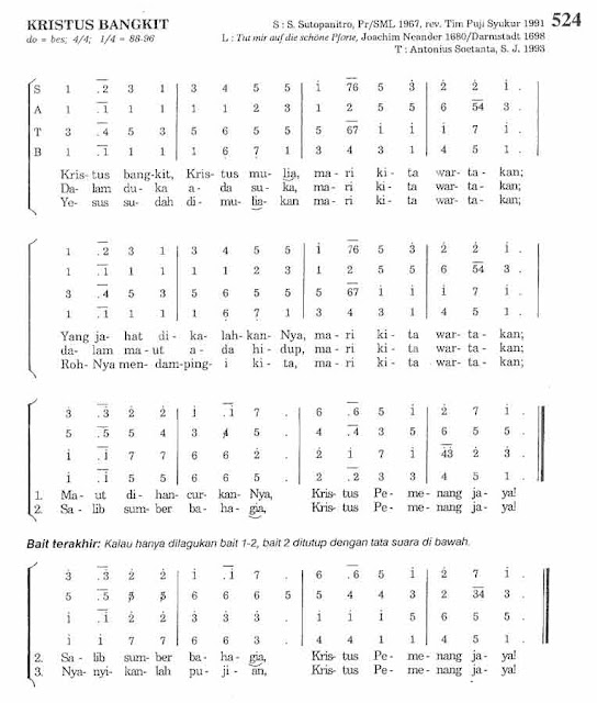 Puji Syukur 524 Kristus Bangkit
