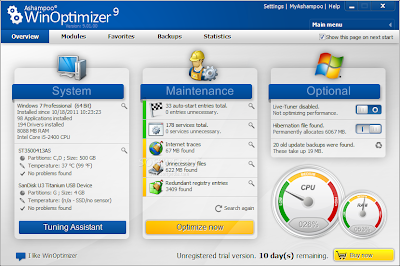 free download Ashampoo WinOptimizer 9 Full Serial Patch Keygen Crack - Screenshoot