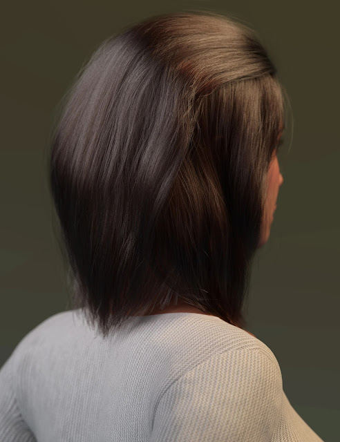 dForce Strand-Based Flipped Style Long Bob Hair for Genesis 9: A Detailed Review