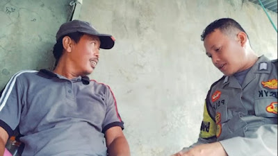 Sampaikan Pesan Kamtibmas, Bhabinkamtibmas Polsek Mancak Polres Cilegon Polda Banten Galang Warga
