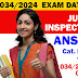 Kerala PSC | Junior Health Inspector Grade II  Exam Answer Key 2024 [034/2024]