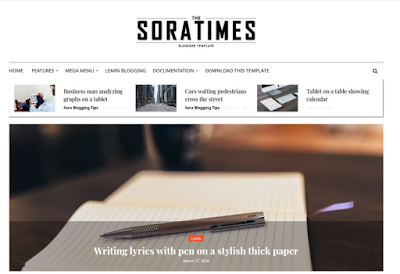 Mẫu Blogger Responsive của Sora Times