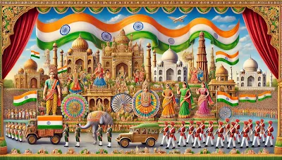India’s 76th Republic Day celebration, showcasing unity, diversity, and democracy