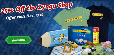 Zynga shop offers 25% discount