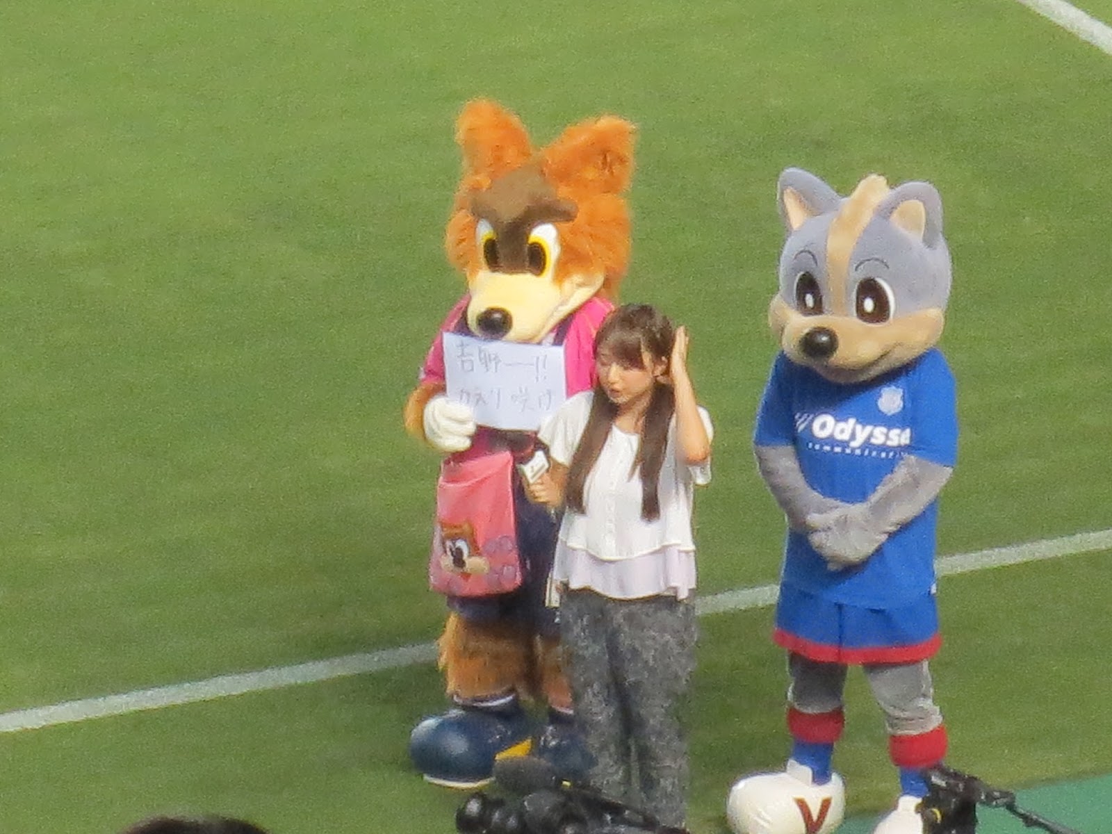 セレッソな風景 届け隊 ロビーと愛恵理ちゃん 時々ヴァン 13j1第19節甲府戦