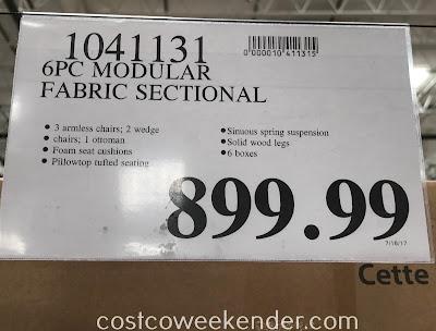 Costco 1041131 - Deal for the 6-piece Modular Fabric Sectional at Costco