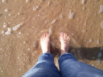 Mijn blote voeten in de Noordzee