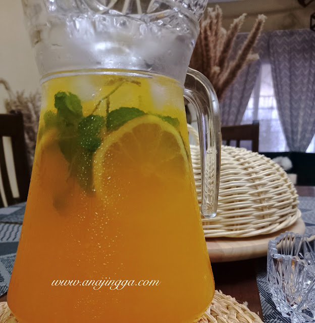 Air Jus Oren, Aiskrim Soda, Lemon & Pudina resepi Khairul Aming