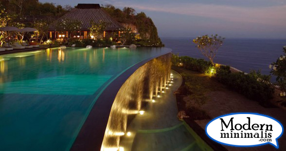 modern hotel resort pool dusk idea