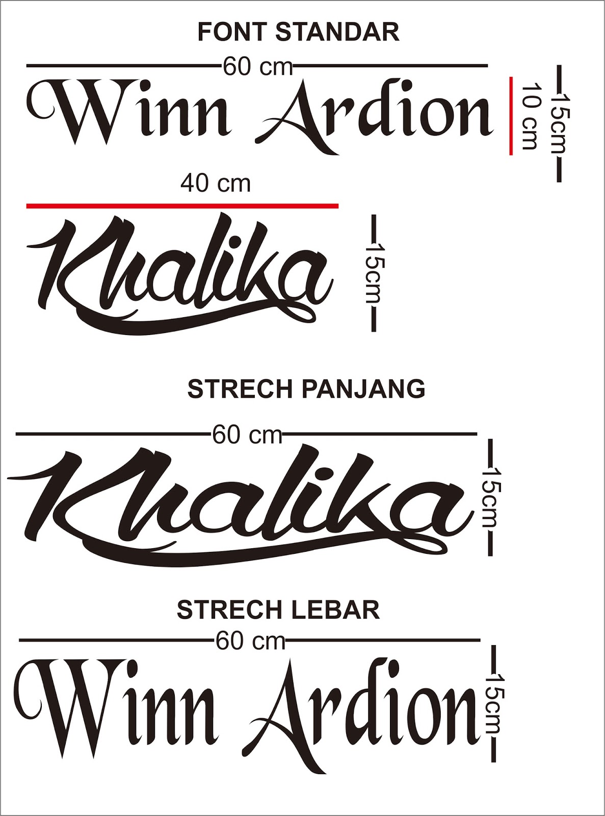 Stiker Mobil Nama/Tulisan Custom - Ijopink