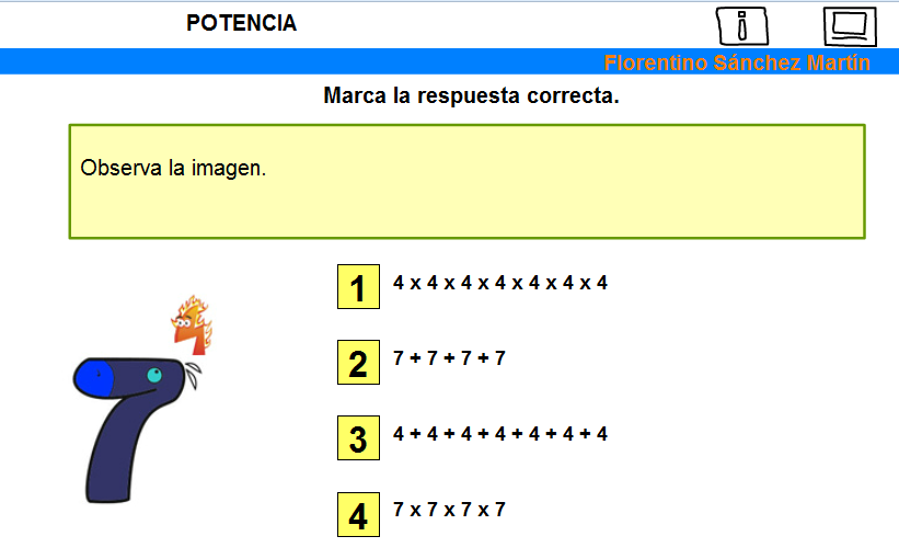 Resultado de imagen de ACTIVIDADES INTERACTIVAS POTENCIAS