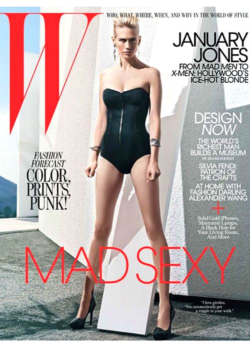 january jones w magazine. January Jones graces the cover