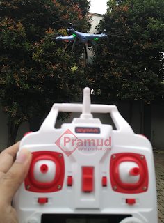 review, tes terbang drone syma x5hw indonesia