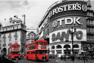 Poster de Londres avec Bus Rouges et Piccadilly Circus Poster de Londres avec Bus Rouges et Piccadilly Circus