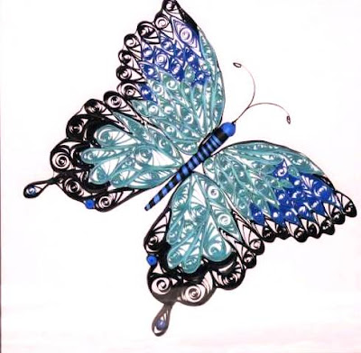 beautiful quilled butterflies