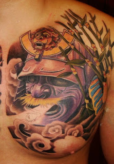 Ghost samurai Mask Tattoo