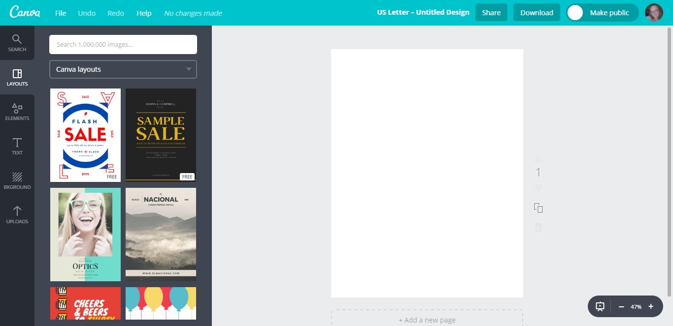 how to create a printable with canva