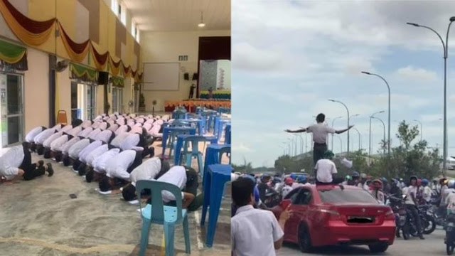  Sekumpulan Pelajar Di Melaka Pesta Tengah Jalan Habis SPM, Sekolah Lain Bvat Sujvd Syukur