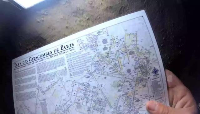 mapa de las catacumbas y canteras antiguas de París