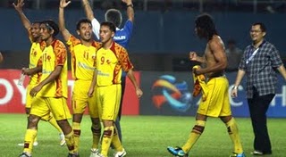 Kediri- Kalahkan Persiba Balikpapan, Sriwijaya FC Naik Satu Tingkat