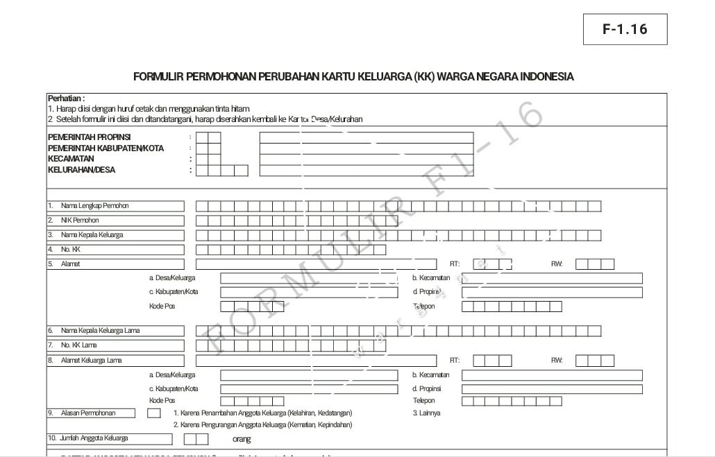 Formulir F.1-16 Diperjual Belikan Disdukcapil Kabupaten Pandeglang