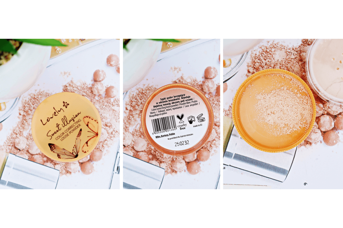 Lovely, Is a Butterly, Sweet Illusion Color Correcting Powder Peach-puder do twarzy, sypki, nr 3