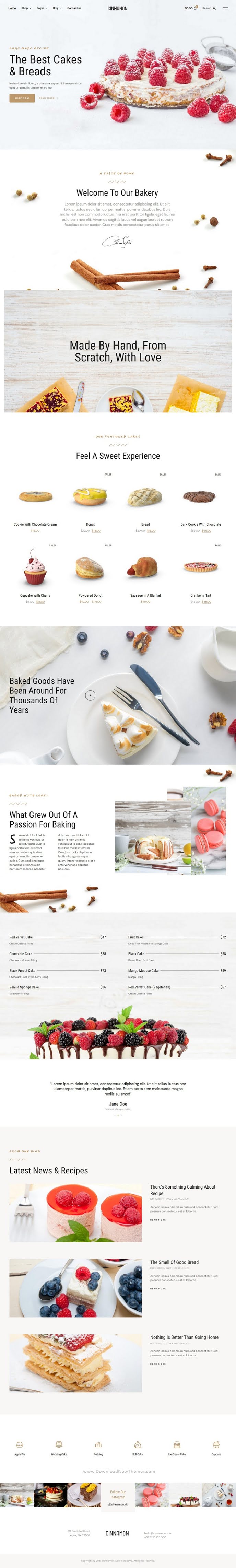 Bakery and Pastry Shop Elementor Template Kit