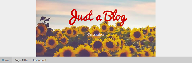 center blogger header