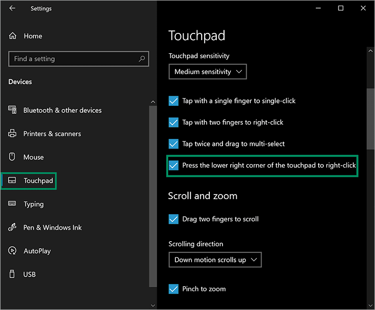 4-Windows-10-Settings-Press-the-lower-right-corner-of-the-touchpad-to-right-click