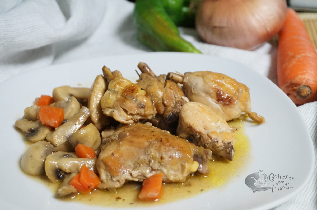 Pollo con verduras y champiñones - Cocinando con Montse