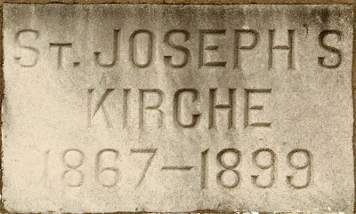 Saint Joseph Roman Catholic Church in Neier, Missouri, USA - cornerstone